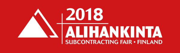 Alihankintamessujen logo jossa lukee 2018, alihankinta, subcontracting fair Finland