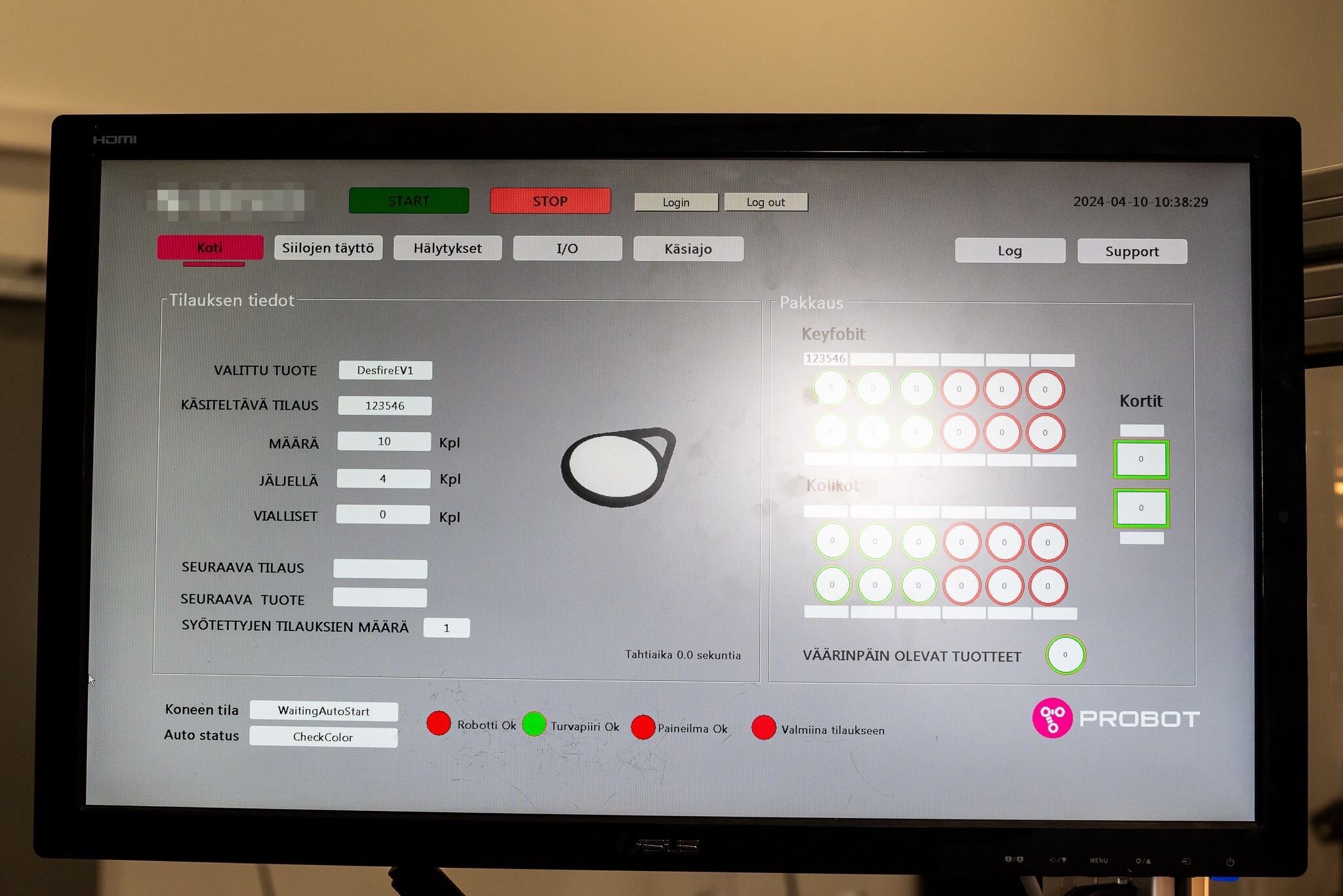 Käyttöliittymä robotiikkaratkaisulle RFID-tunnisteiden automaattiseen ohjelmointiin, tarkastukseen ja pakkaamiseen