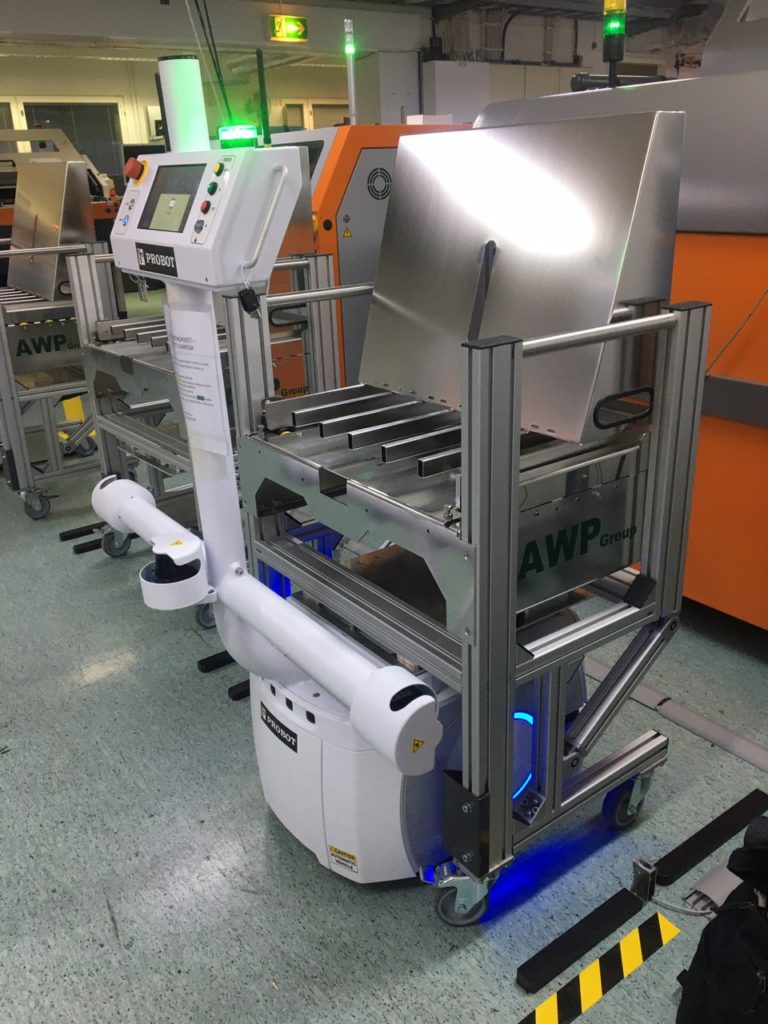 Omron's mobile robot integrated into production.